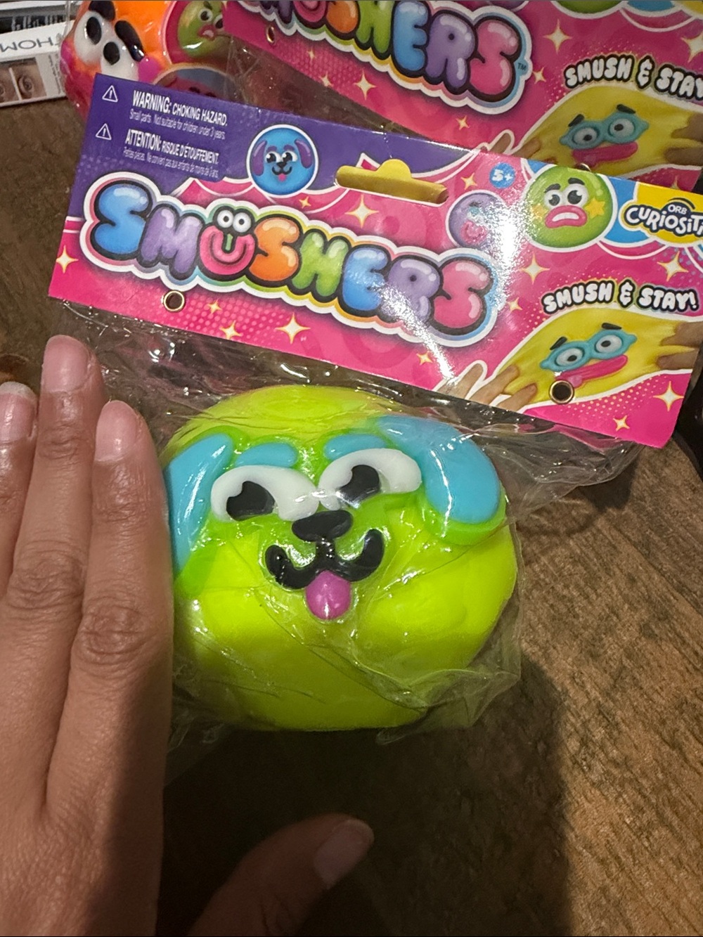 Kids Squishy Toy - Lime Green Puppy Smushers